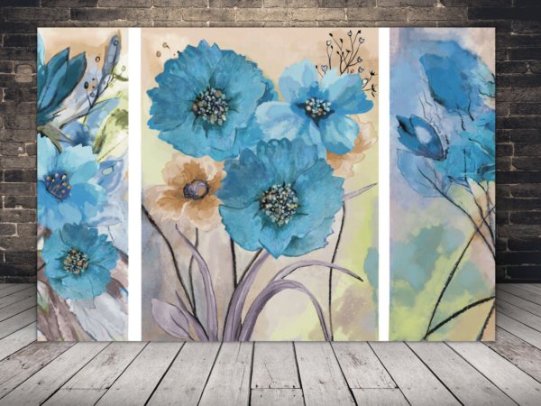 Une image de fleurs bleues
