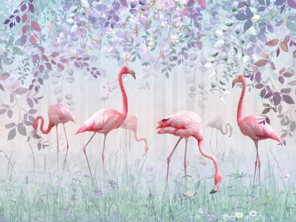 Une image d'un troupeau de flamants roses – Image 2