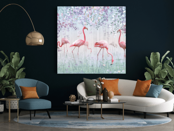 Une image d'un troupeau de flamants roses – Image 3