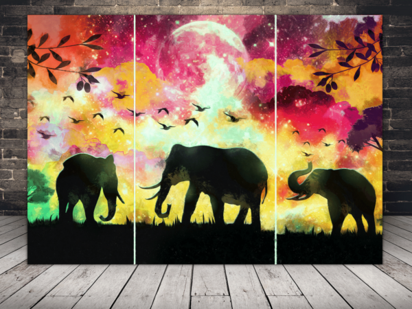 Image d'éléphants errants
