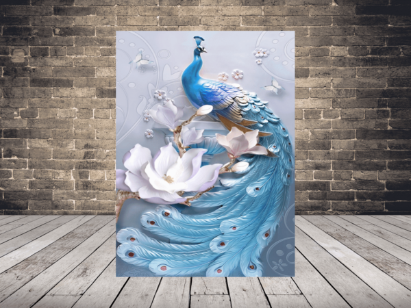 Image de paon et de magnolia