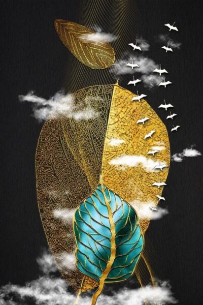 Une image de feuilles et d'oiseaux – Image 3