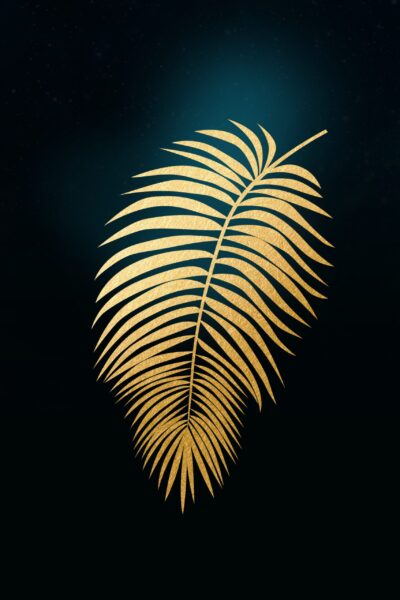 Une image d'une feuille de palmier d'or – Image 2