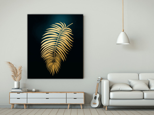 Une image d'une feuille de palmier d'or – Image 3