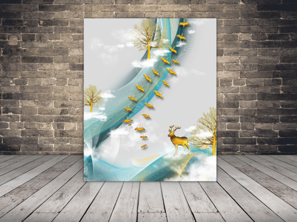 Image d'un cerf sur la colline