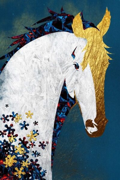 Image d'un cheval avec une crinière dorée – Image 2