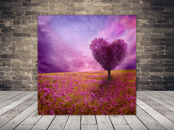 Une image d'un arbre rose