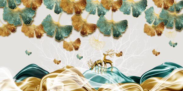 Une image d'un cerf et des feuilles – Image 2