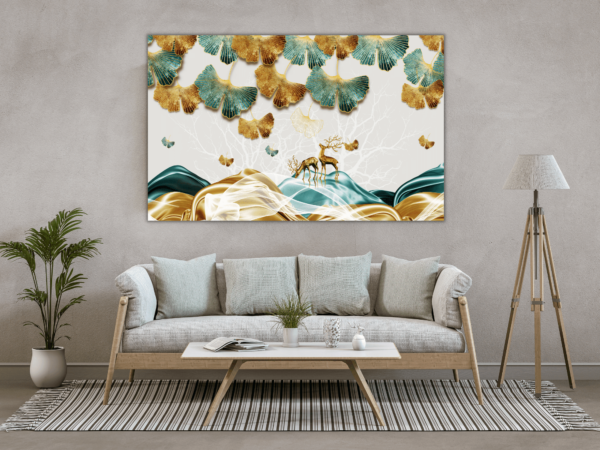 Une image d'un cerf et des feuilles – Image 3