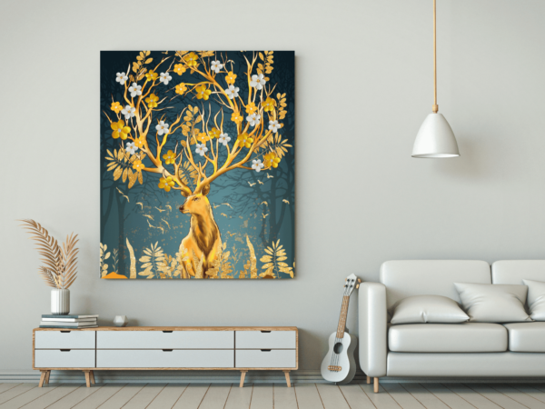 Obraz Jeleń i Kwiaty – Image 3