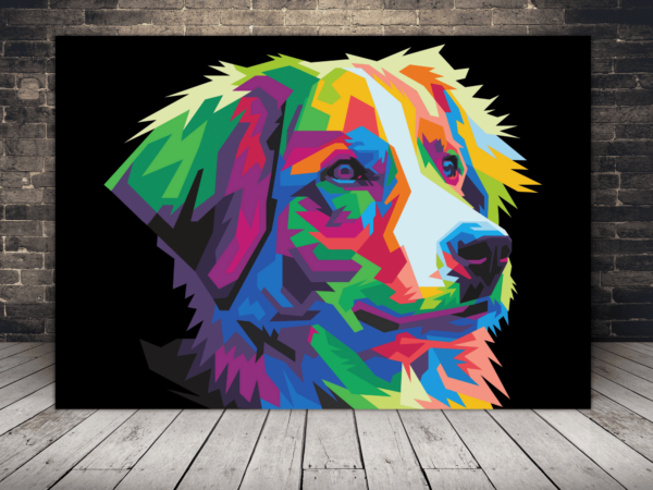 Image d'un chien coloré