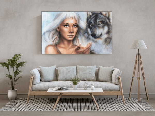 Une image d'une femme et d'un loup – Image 3
