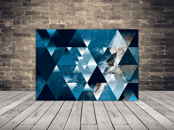 L'image des triangles bleus