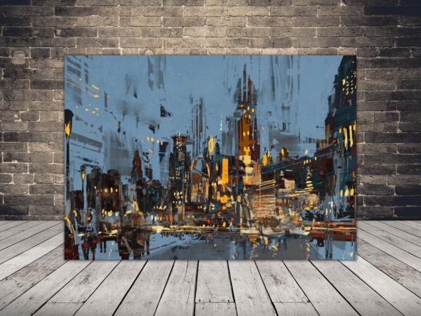Image de la ville illuminée