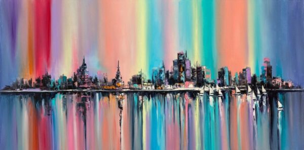 Image d'une ville colorée au bord de l'eau – Image 2