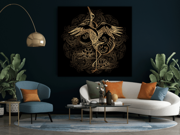 Une image d'un héron et d'une fleur de lotus – Image 3