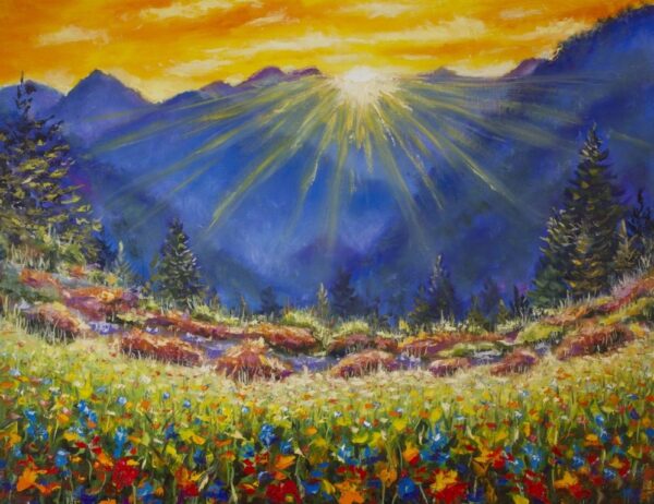 Une image d'un coucher de soleil sur la prairie – Image 2