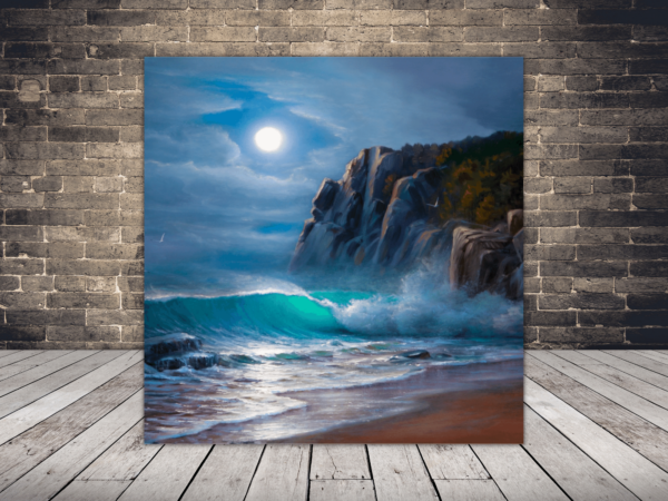 L'image des vagues et de la falaise