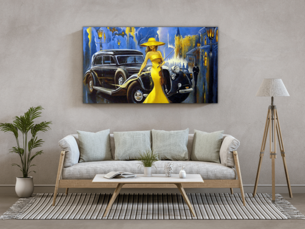 Photo de Dame en robe jaune – Image 3