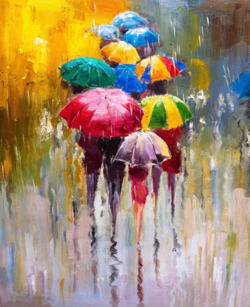 Une image de parapluies sous la pluie – Image 2