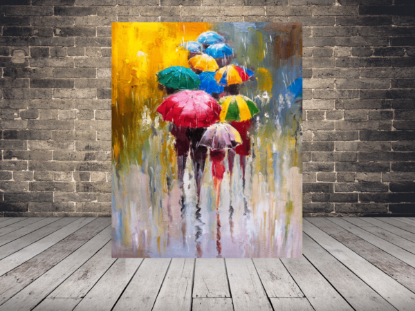 Une image de parapluies sous la pluie