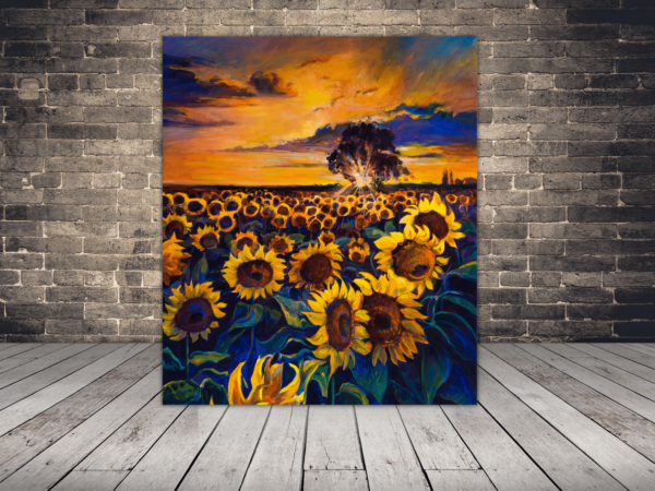 Une image d'un champ de tournesols