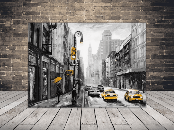 Une image d'un taxi jaune