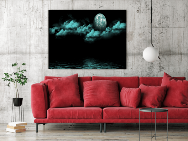 L'image de la lune et des nuages bleus – Image 3