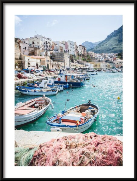 Affiche du port sicilien