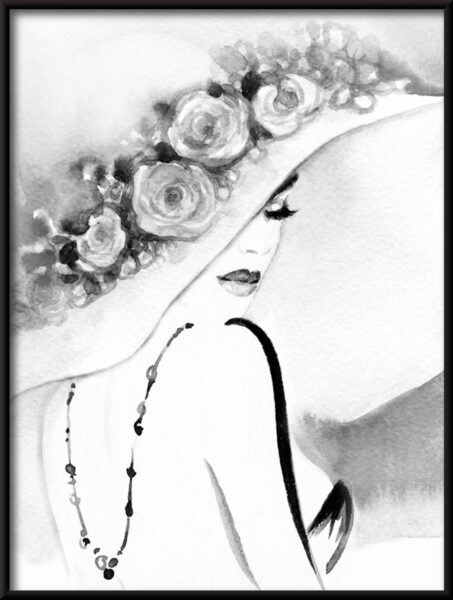 Affiche Portrait au chapeau – Image 4