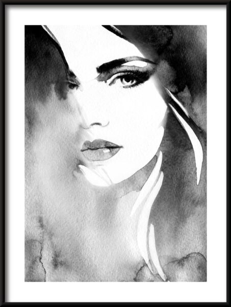 Affiche de visage de fille