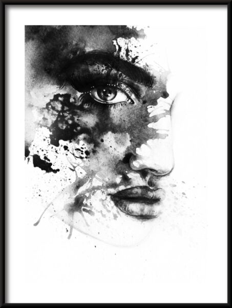 Affiche visage sombre