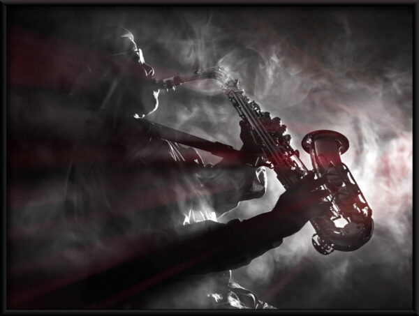 Affiche de saxophone noir – Image 2