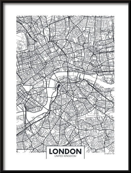 Carte de l'affiche de Londres
