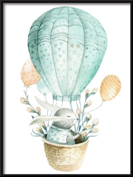 Affiche Lapin dans un ballon – Image 2