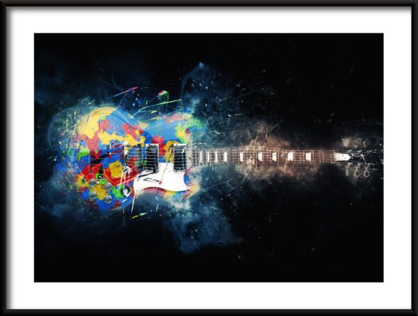 Couleurs de guitare Poster
