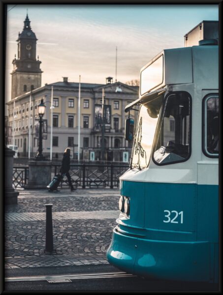 Affiche de tramway bleu – Image 4