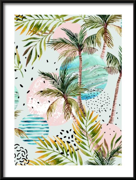 Affiche Roues et palmiers