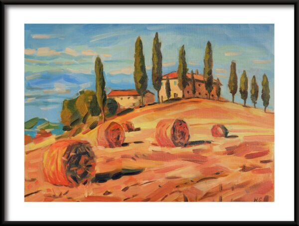 Affiche paysage toscane