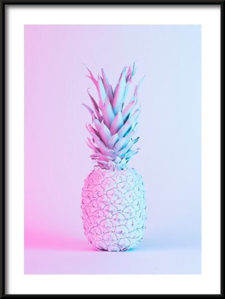 Ananas au néon Poster