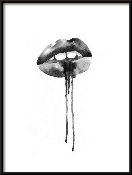 Lèvres noires Poster