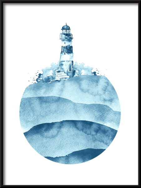 Lanterne bleue Poster