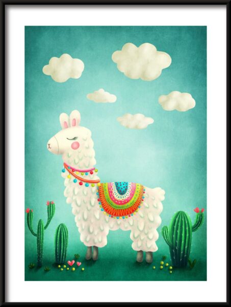 Affiche Lama heureux