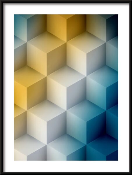 Cubes colorés Poster – Image 3