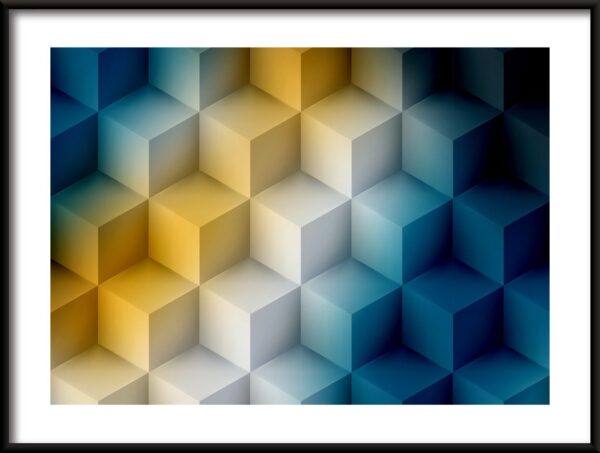 Cubes colorés Poster