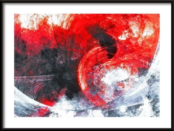 Affiche d'abstraction rouge