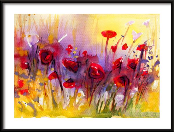 Coquelicots des prés Poster