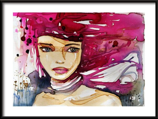 Affiche de visage de fille