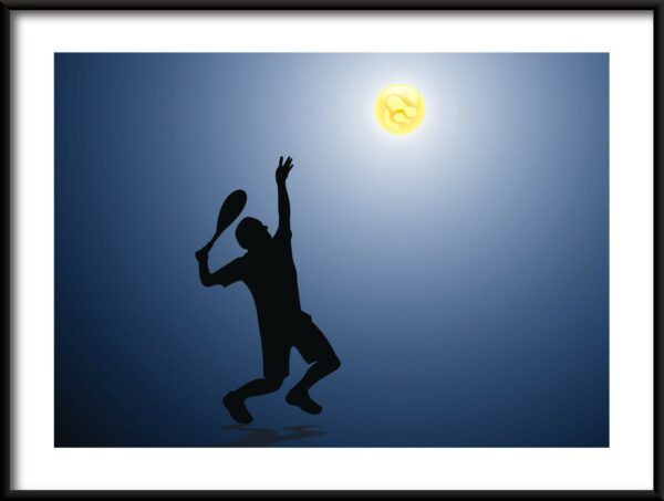 Affiche du match de tennis