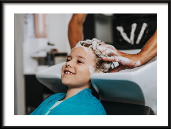 Affiche de lavage des cheveux